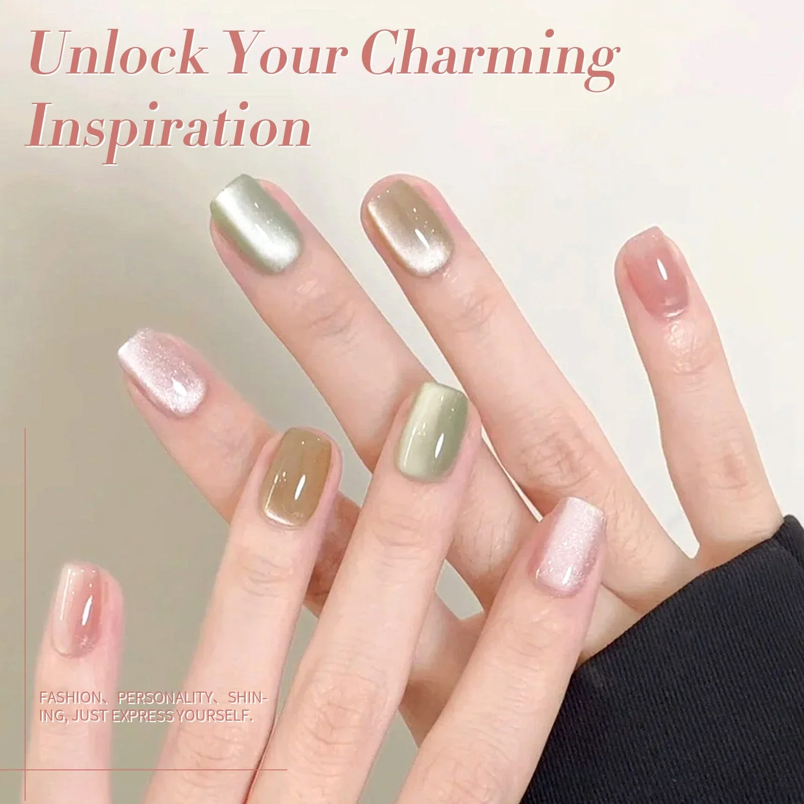 6 Colors Glass Cat Magnetic Gel M08 Jasmine Blossoms 7ml - Image 3