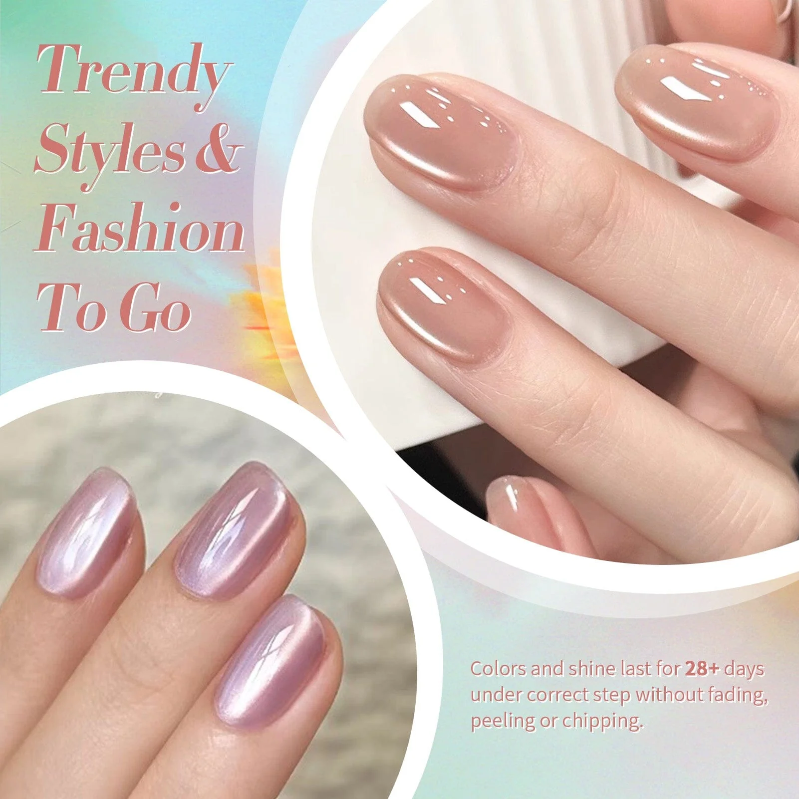 6 Colors Glass Cat Magnetic Gel M08 Jasmine Blossoms 7ml - Image 5